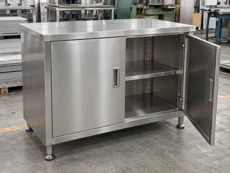 Stainless-steel commercial kitchen cabinet