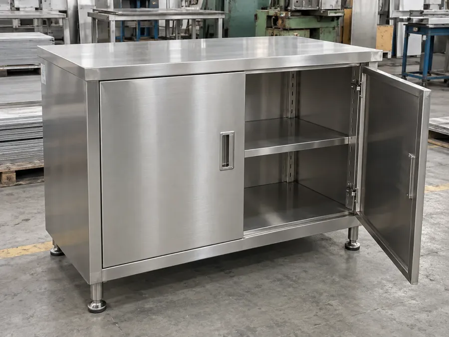 Stainless-steel commercial kitchen cabinet